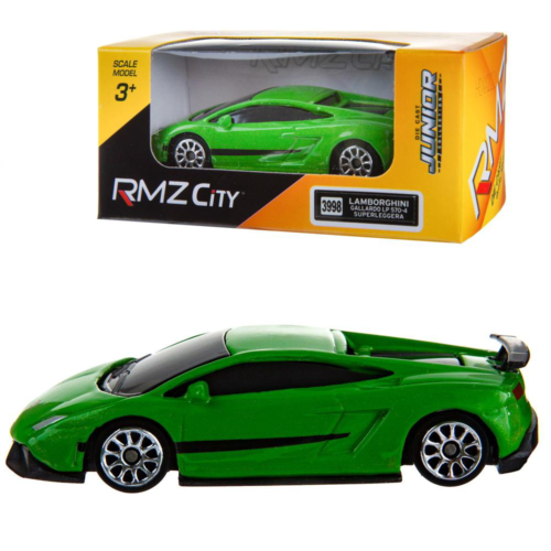 Машинка металлическая Uni-Fortune RMZ City 1:64 Lamborghini Gallardo LP570-4 без механизмов, (зеленый), 7,18х3,10х1,95 см - 0