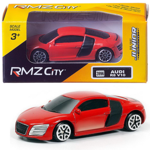 Машинка металлическая Uni-Fortune RMZ City 1:64 Audi R8 V10, без механизмов, (красный) - 0