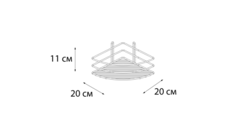 Полка угловая Fixsen хром (FX-710-1)