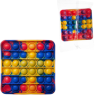 Игрушка-антистресс Junfa Бесконечные мраморные шарики-пупырки в форме квадрата - 0