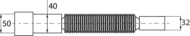 Гофрированная труба Wirquin 32 х 40/50 мм, L800 мм (30719207) - 1