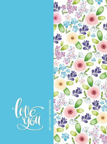 Блокнот Bourgeois Blue flower studio 320л клетка