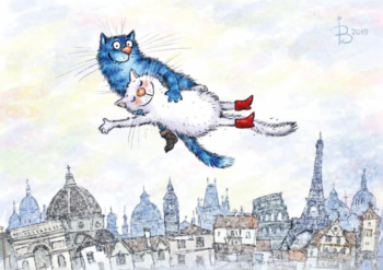 Картина по номерам ME1137 "Воздушные коты"