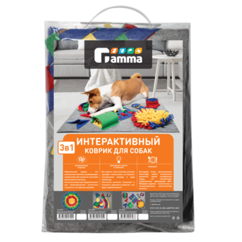 Нюхательный интерактивный коврик для собак "Полянка", 500*550мм