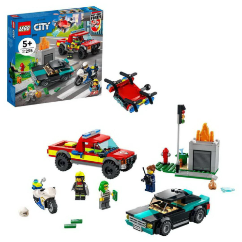 Конструктор LEGO CITY Fire Пожарная бригада и полицейская погоня - 0