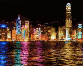 Картина по номерам GX7256 "Ночной Гонконг"