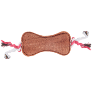 Игрушка NATURAL для собак из люфы - Кость на веревке (17см/45см) - 1