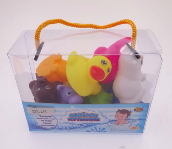 Набор резиновых игрушек для ванной Abtoys Веселое купание 8 предметов (набор 3), в сумке