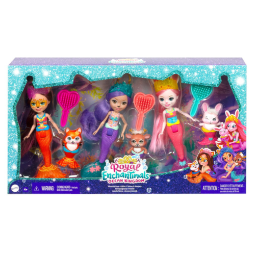 Игровой набор из трех кукол Mattel Enchantimals Волшебные русалочки с питомцами и аксессуарами - 0