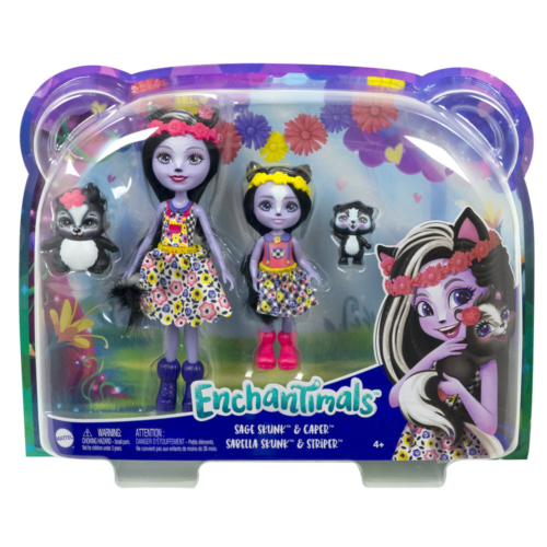 Игровой набор Mattel Enchantimals Сейдж Скунси с сестричкой и питомцами - 0