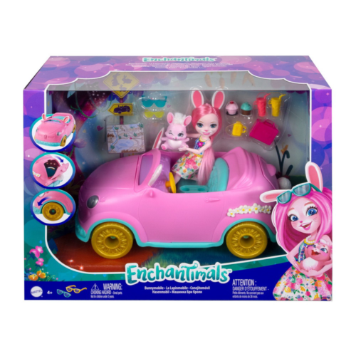 Игровой набор Mattel Enchantimals Автомобиль Бри Кроли с куклой и аксессуарами - 0