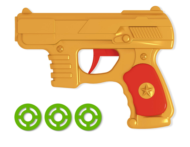 Оружие пластмассовое STELLAR Пистолетик дисковый в пакете - 0