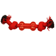 Игрушка для собак - Веревка-канат 2 узла и кость - 24см - 0