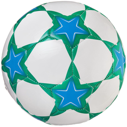 Футбольный мяч Junfa сине-зелёный, 22-23 см. - 0