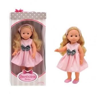 Кукла DIMIAN Bambolina Boutique 40 см, розовое платье