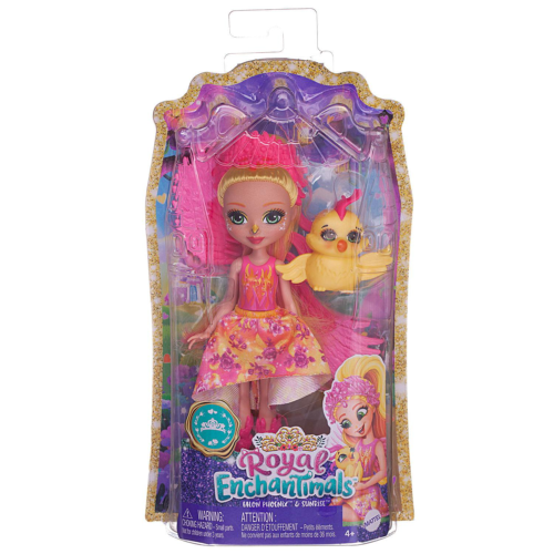 Кукла Mattel Enchantimals Фалон Феникс с питомцем Санрайс - 0
