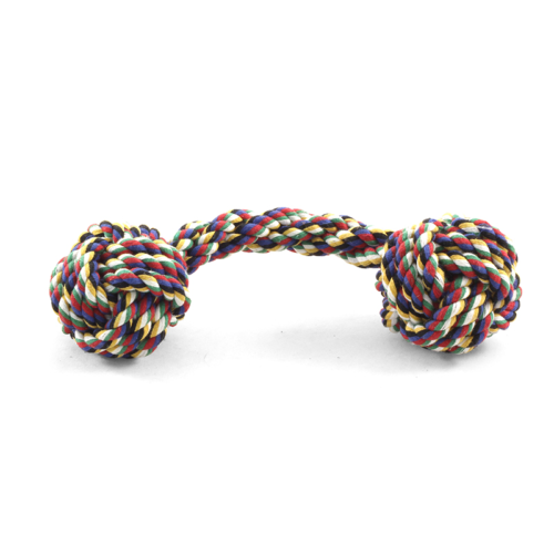 Игрушка для собак - Верёвка-плетеная гантель 26см - 0