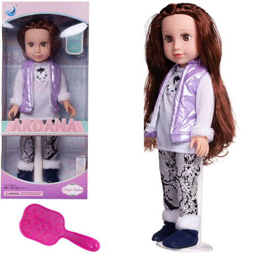 Кукла Junfa Ardana Baby в фиолетовом жилете 45 см - 0