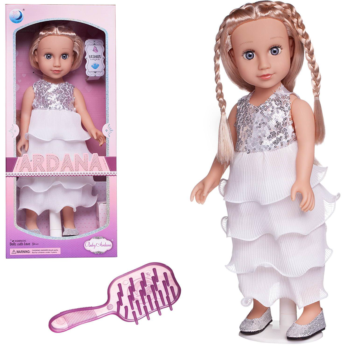 Кукла Junfa Ardana Baby в белом платье с серебристыми пайетами 45 см