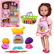 Игровой набор Junfa Ardana Baby Кукла в магазине Овощи-фрукты шатенка 37,5см - 0