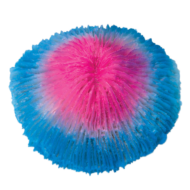 Коралл искусственный "Фунгия", розово-синяя, 100*40*100мм - 0