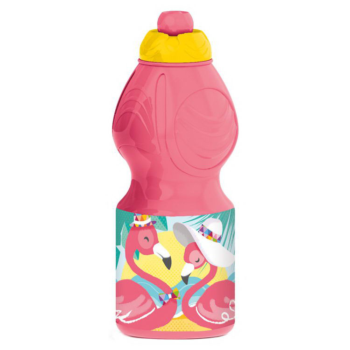 Бутылка для воды Stor Фламинго, пластиковая, спортивная 400 мл