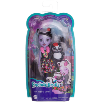 Кукла Mattel Enchantimals Сэйдж Скунси с питомцем Кейпер