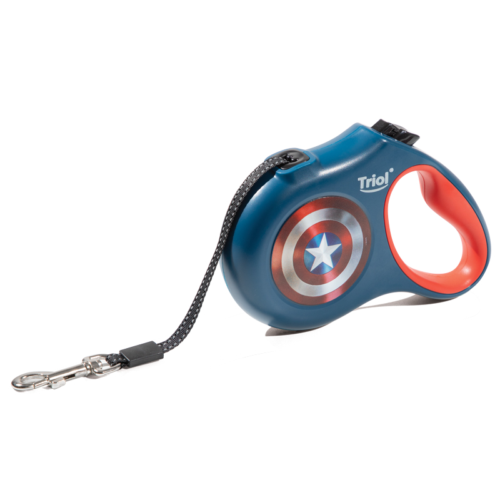 Поводок-рулетка для собак Marvel Капитан Америка M, 5м до 20кг, лента - 0