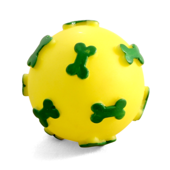 Игрушка для собак из винила - Мяч с косточками 6см