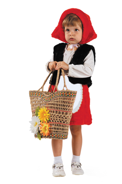 Костюм карнавальный Красная шапочка (мех) размер 28 (детский) - 0