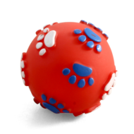 Игрушка для собак из винила - Мяч с лапками 6см - 0