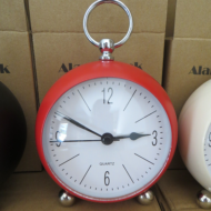 Часы будильник метал Кругляш красные - 0