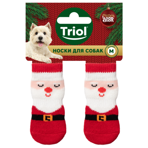 Носки для собак "Дед Мороз", размер M, серия NEW YEAR - 1