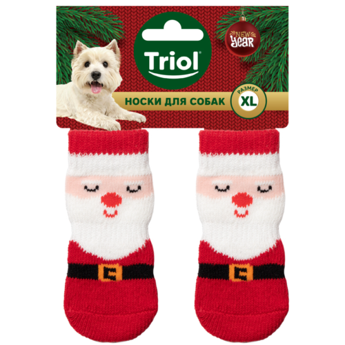 Носки для собак "Дед Мороз", размер XL, серия NEW YEAR - 1