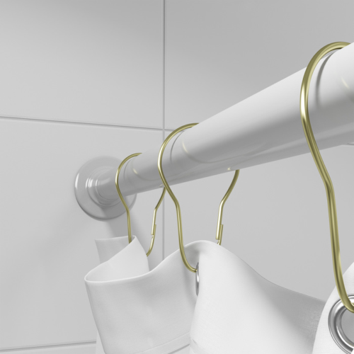 Набор колец для шторы в ванную комнату Iddis, золото (RINMG00i15) - 2