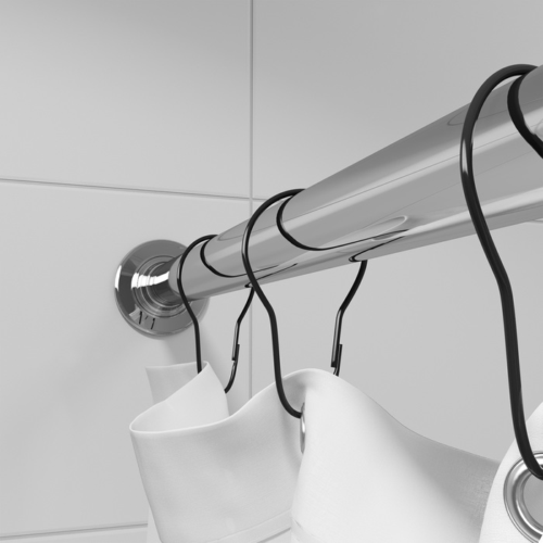 Набор колец для шторы в ванную комнату Iddis, черный (RINMBL0i15) - 2