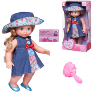 Кукла Junfa в платье и сине-голубой шляпке, №2, 25 см - 0