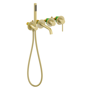 Смеситель встроенный для ванны с душем Timo Saona золото матовое (2314/17YSM) 