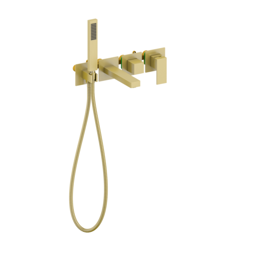 Смеситель встроенный для ванны с душем Timo Selene золото матовое (2014/17YSM) - 0