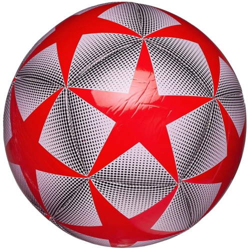 Футбольный мяч Junfa с красными звездами 22-23 см - 0
