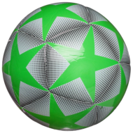 Футбольный мяч Junfa с зелеными звездами 22-23 см - 0