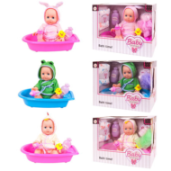 Кукла-пупс "Baby boutique", 25 см, ПВХ, пьет и писает, в ассортименте 3 вида (розовая и голубая) - 0