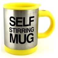 Кружка-мешалка желтая "Self stirring mug" - 0