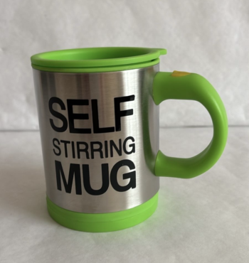 Кружка-мешалка Эврика "Self Stirring Mug", двойная стенка, зеленый, 350мл