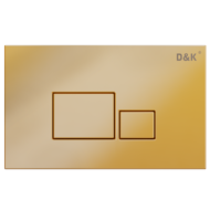 Клавиша смыва D&K Quadro золотой (DB1519003) - 0