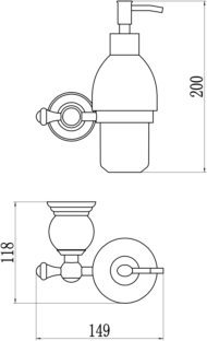 Дозатор Savol для жидкого мыла с настенным держателем (S-005731B) - 1
