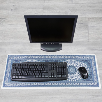 Коврик на стол для клавиатуры и мыши Ковер 800х300мм N 1 син.