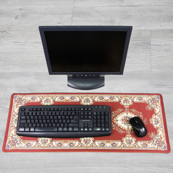 Коврик на стол для клавиатуры и мыши Ковер 800х300мм N 3 красн.