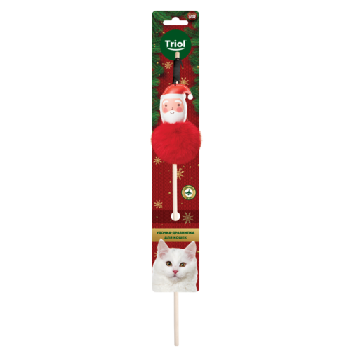 Игрушка-дразнилка для кошек "Пушистый Дед Мороз", 100/400мм, серия NEW YEAR - 2