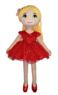 Кукла балерина, в красной пачке, мягконабивная, 40 см - 0